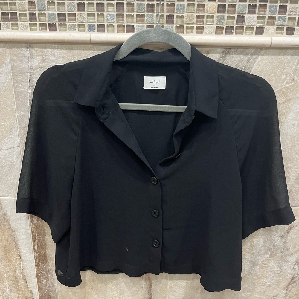 Wilfred (Aritzia) Cropped Blouse